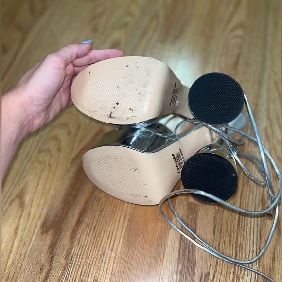 Silver Platform Heels - Picture 6 of 8